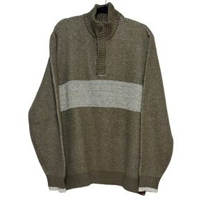 Bob Timberlake Wool Blend Quiet Luxury Mock Neck Sweater Men's XXL Academia Cozy